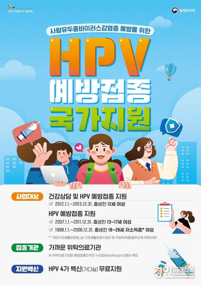 HPV 예방접종 안내문. <사진=평택시>