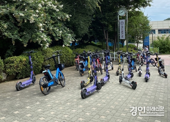 전동킥보드 불법주차·방치 모습 <사진=남양주시>