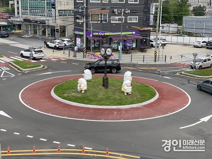 양평군 양평읍 버스터미널 앞 회전교차로 모습. <사진=양평군>