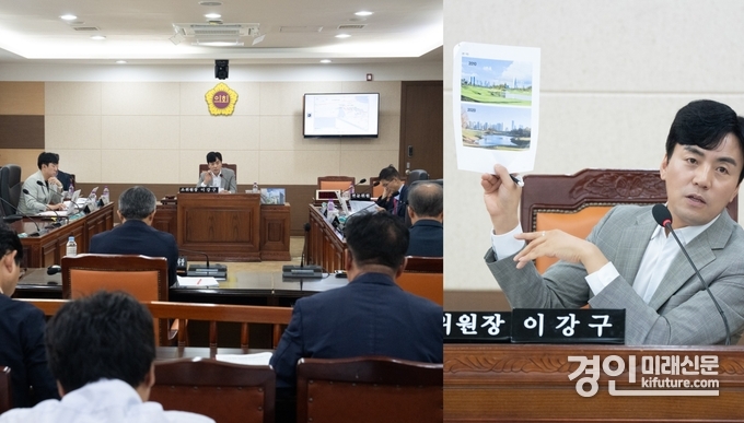 인천시의회가 인천도시공사에 송도국제업무지구 공공개발 책임을 촉구하고 있다. <사진=인천시의회>