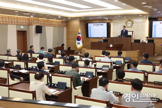 평택시의회가 제257회 임시회 제2차 본회의를 열고 있다. <사진=평택시의회>