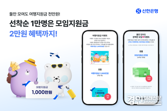 SOL모임통장 여행지원금 이벤트 홍보물. <사진=신한은행>