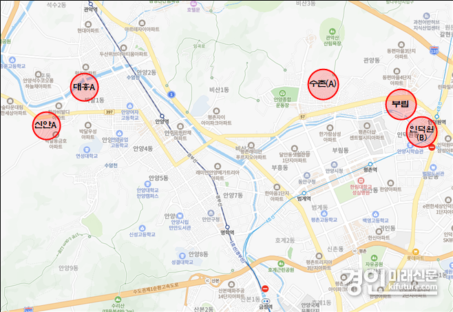 안양시 조합설립추진위원회 승인 구역 위치도. <사진=안양시>