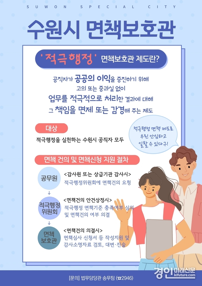 수원시, ‘면책보호관 제도’ 안내문. <사진=수원시>