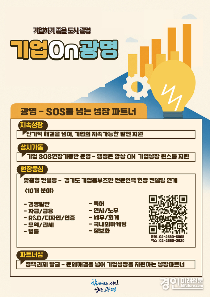 광명시, 기업 성장 지원 통합 브랜드 ‘기업온(On) 광명’ 안내문. <사진=광명시>