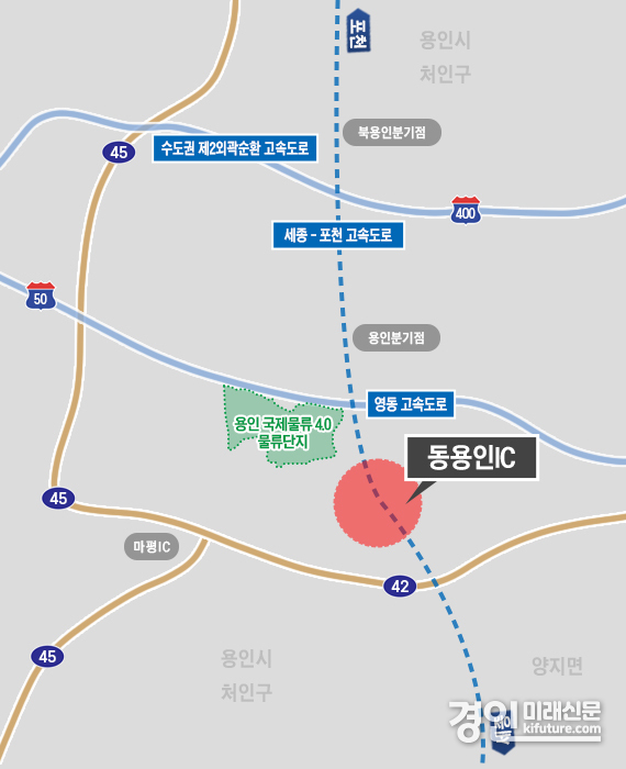 동용인IC 위치도. <사진=용인시>