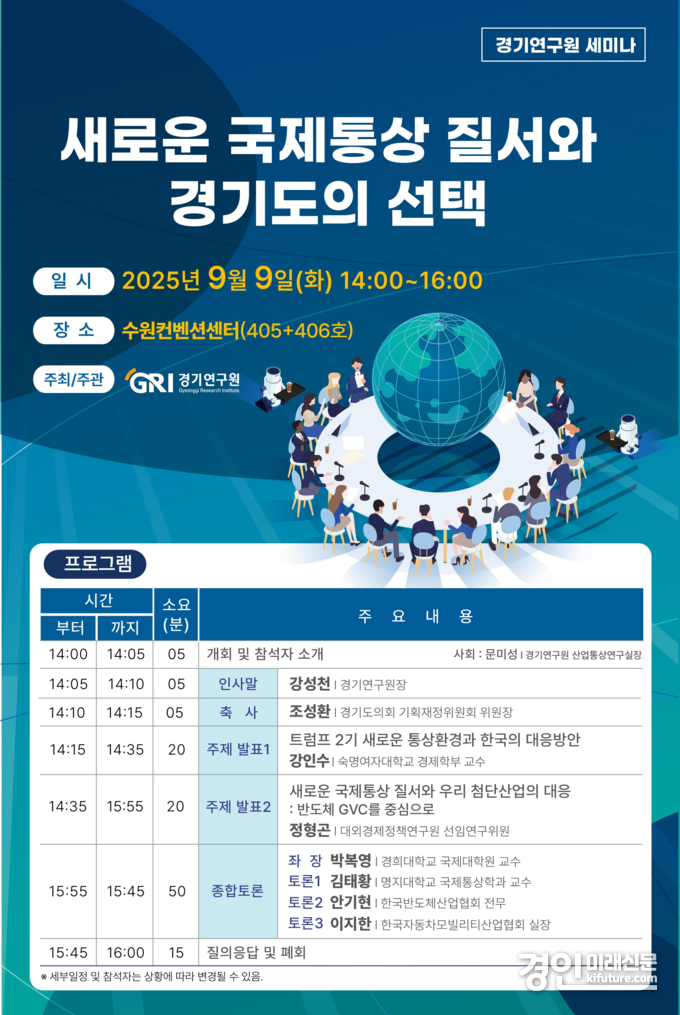 ‘새로운 국제통상 질서와 경기도의 선택’ 세미나 홍보물. <사진=경기도>