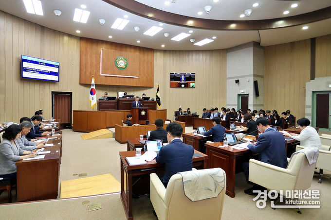 의왕시의회 제314회 임시회를 개회하고 있다. <사진=의왕시의회>