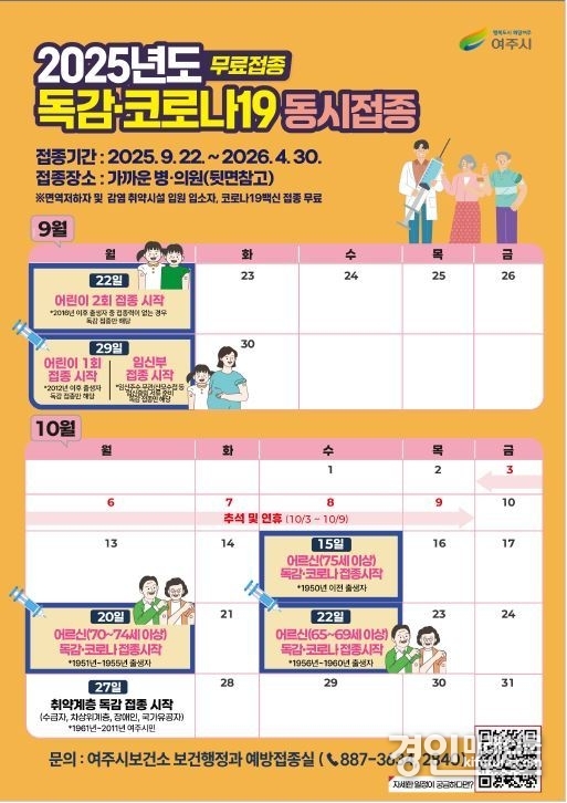 여주시 독감 예방 안내문. <사진=여주시>