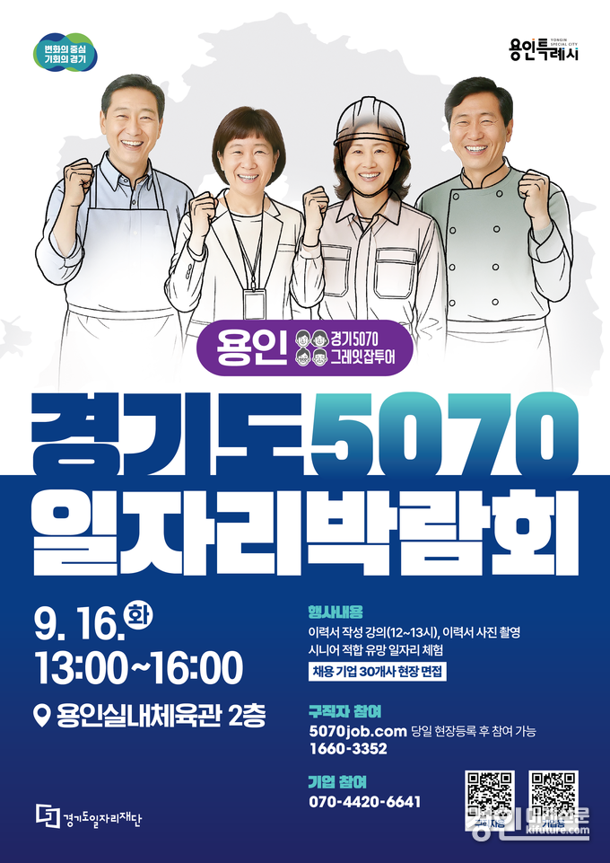 경기도 5070일자리박람회 용인 홍보물. <사진=경기도>