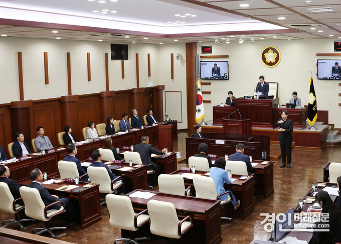 제295회 광명시의회가 임시회를 개회하고 있다. <사진=광명시의회>