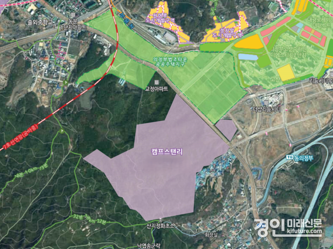 의정부 캠프스탠리 위치도. <사진=경기도>