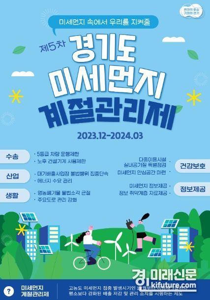 안성시 제5차 미세먼지 계절관리제 홍보물. <사진=안성시>