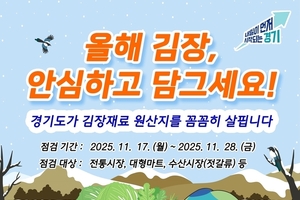경기도, 김장철 배추김치 원산지표시 일제 점검