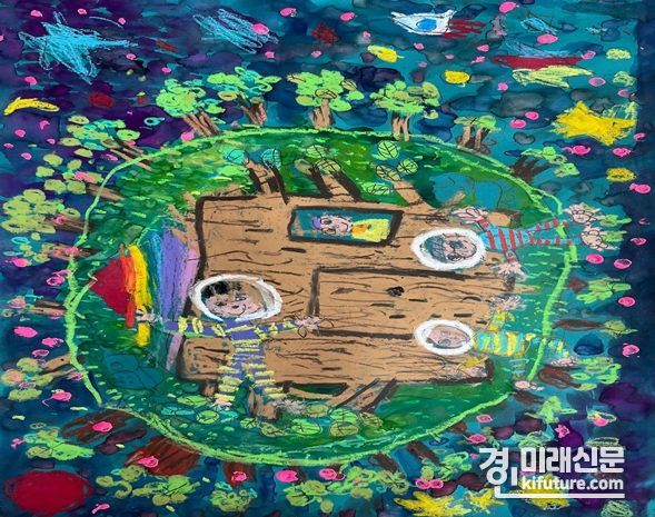 “쑥쑥 자라줘요” 유치부 – 대상작(하채아). <사진=인천시>