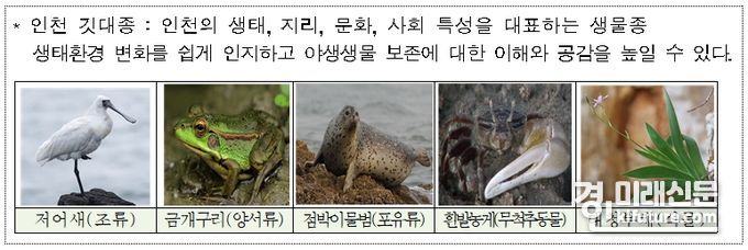 깃대종 주요 서식지 5개소에 해설안내판 모습. <사진=인천시>