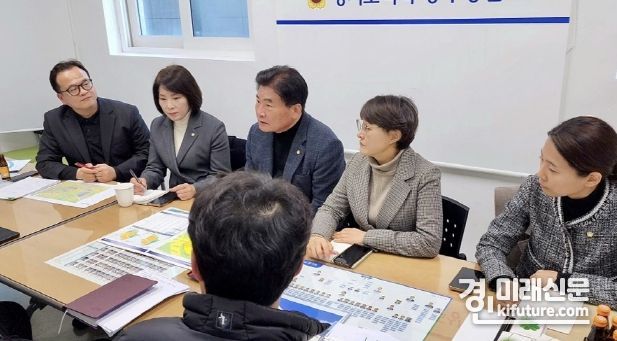 임창휘 경기도의원이 광주시 도시개발사업 관련 정담회를 개최하고 있다. <사진=경기도의회>