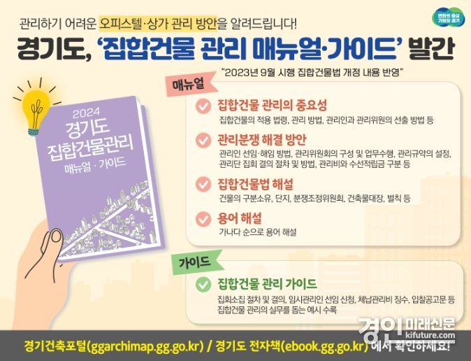 경기도 '집합건물 관리 매뉴얼·가이드' 발간 안내문. <사진=경기도>