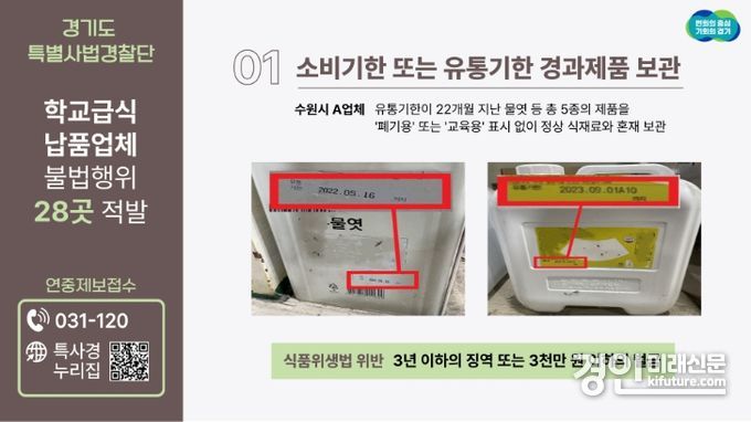 22개월 지난 물엿 보관 모습. <사진=경기도>
