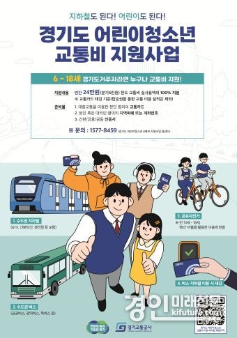 이천시 어린이·청소년 교통비 지원사업 안내문. <사진=이천시>